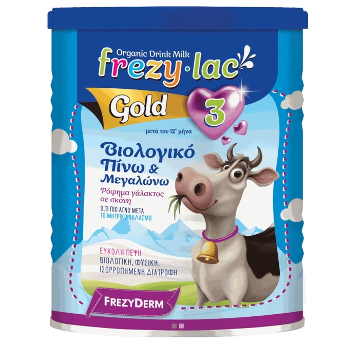 FREZYDERM Frezylac Gold 3 Βιολογικό Γάλα Σε Σκόνη Για Μετά τον 12ο Μήνα 400g