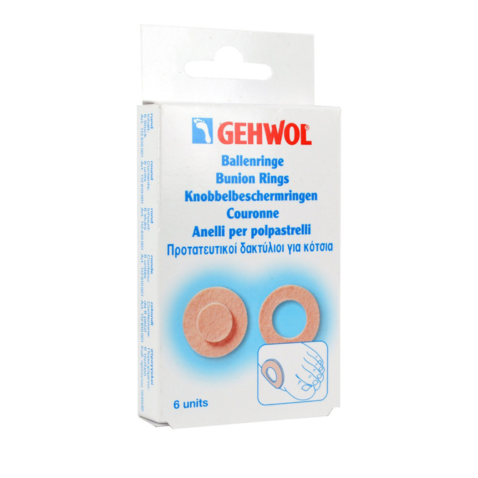 GEHWOL Bunion Ring Round Στρογγυλός Προστατευτικός Δακτύλιος Για Κότσι 6 τεμάχια