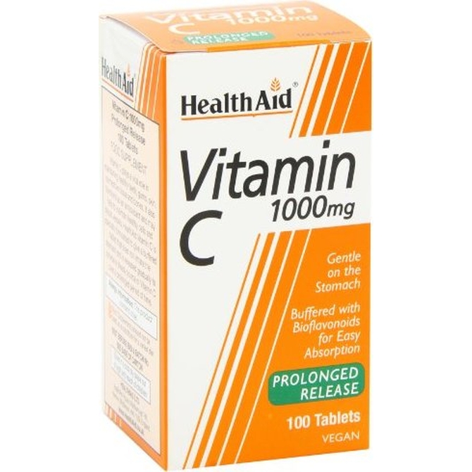 HEALTH AID Vitamin C 1000mg Vegan Βιταμίνη C 100 Ταμπλέτες