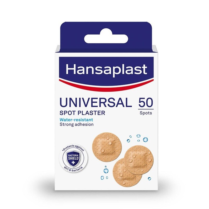 HANSAPLAST Universal Spot Plaster Στρογγυλά Επιθέματα για την Κάλυψη και Προστασία Μικρών Πληγών 50 τεμάχια