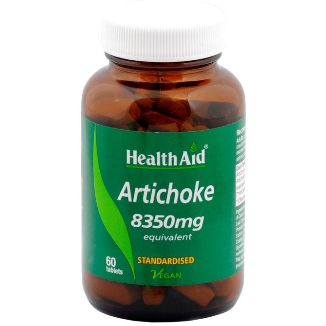 HEALTH AID Artichoke 8350mg Χάπια Αγκινάρας για το Πεπτικό Σύστημα και το Ήπαρ 60 ταμπλέτες
