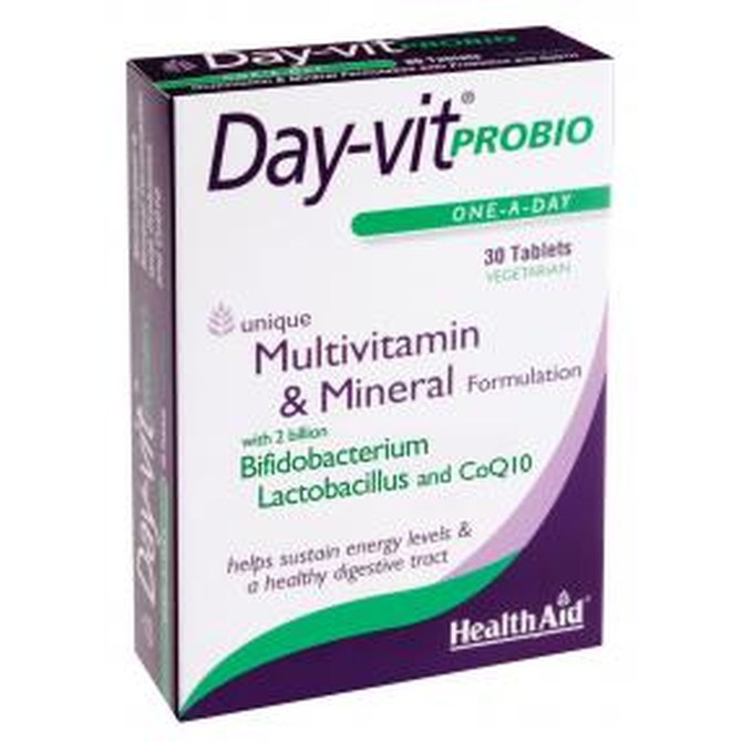 HEALTH AID Day Vit Probio Vitamins & Probiotics Συνδυασμός Βιταμινών με Προβιοτικά Για την Καλή Λειτουργία του Οργανισμού 30 ταμπλέτες