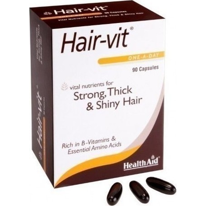 HEALTH AID Hair-vit Για Δυνατά Λαμπερά και Υγιή Μαλλιά 90 κάψουλες