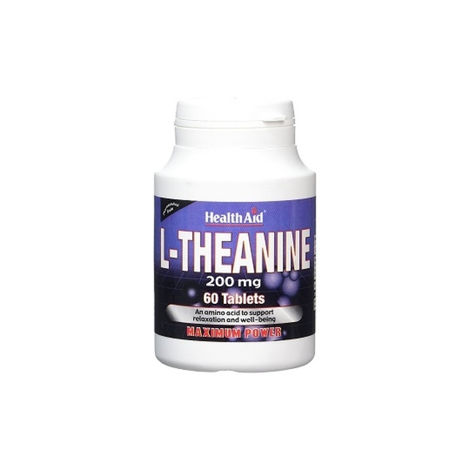HEALTH AID L- Theanine Για Την Ηρεμία Του Νευρικού Συστήματος 200mg 60tabs