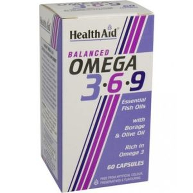 HEALTH AID Omega 3-6-9 1155mg Συνδυασμός Λιπαρών Οξέων για την Καλή Λειτουργία της Καρδιάς και του Εγκεφάλου 60 κάψουλες