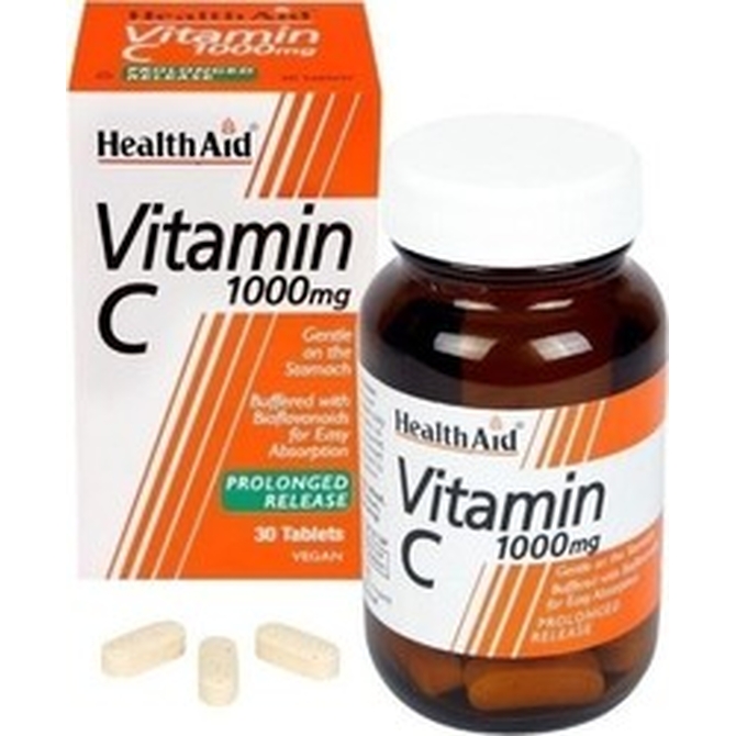 HEALTH AID Vitamin C 1000mg Prolonged Release Βιταμίνη C Βραδείας Αποδέσμευσης 60 ταμπλέτες