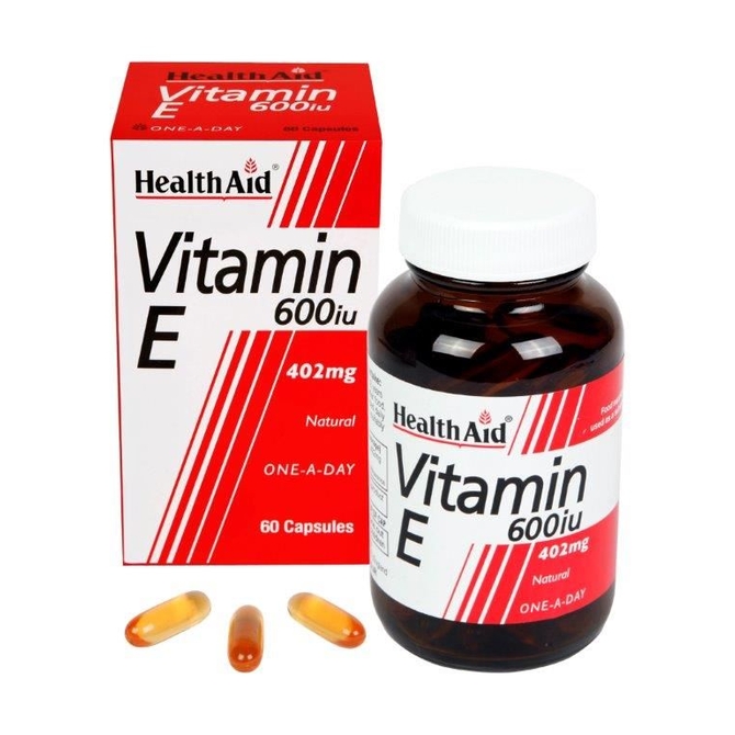 HEALTH AID Vitamin E 600iu 402mg Βιταμίνη Ε 60 κάψουλες