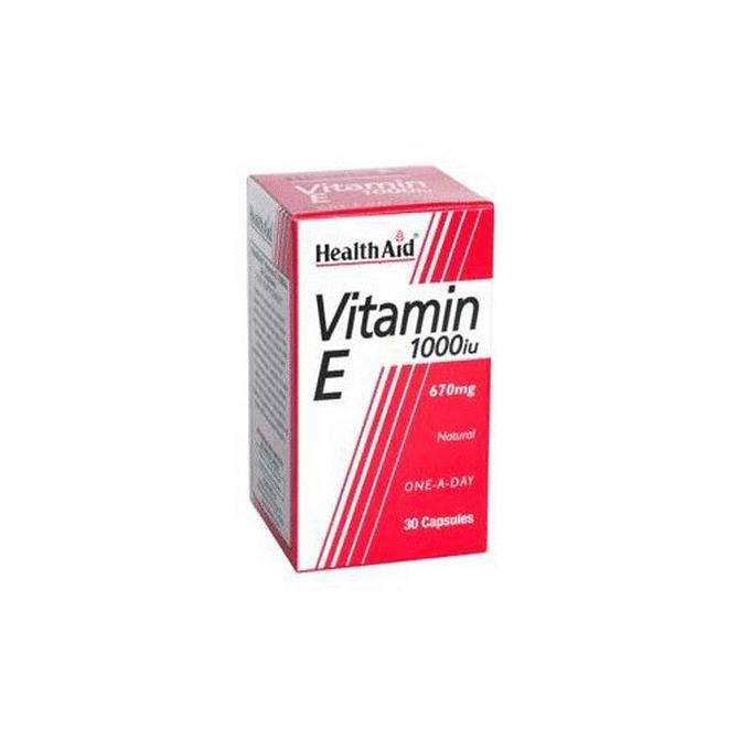 HEALTH AID Vitamin E 1000iu 670mg Βιταμίνη Ε 30 κάψουλες