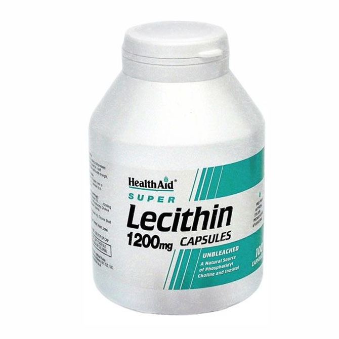 HEALTH AID Lecithin 1200mg Λεκιθίνη Για Έλεγχο Χοληστερίνης & Διάλυση Λιπών 100 κάψουλες