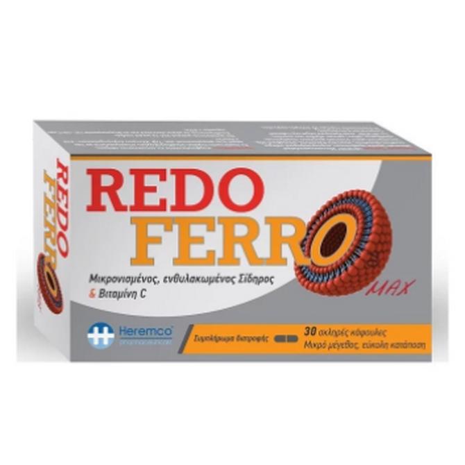 HEREMCO Redoferro Max Συμπλήρωμα Σιδήρου & Βιταμίνης C 30 κάψουλες
