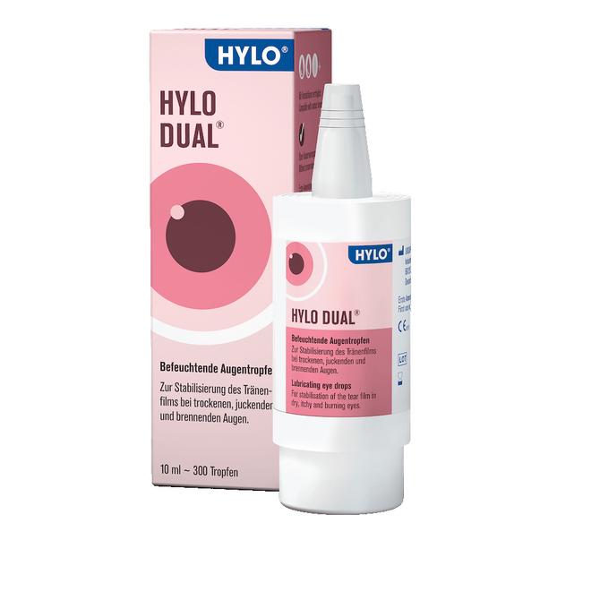 HYLO Dual Λιπαντικές Οφθαλμικές Σταγόνες Με Εκτοΐνη 10ml