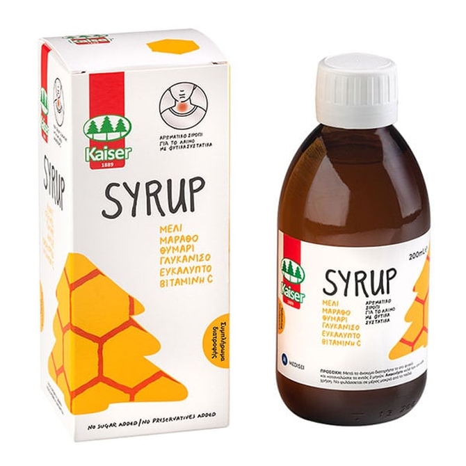 KAISER Syrup Σιρόπι για το Βήχα με Βότανα, Μέλι & Βιταμίνη C 200ml