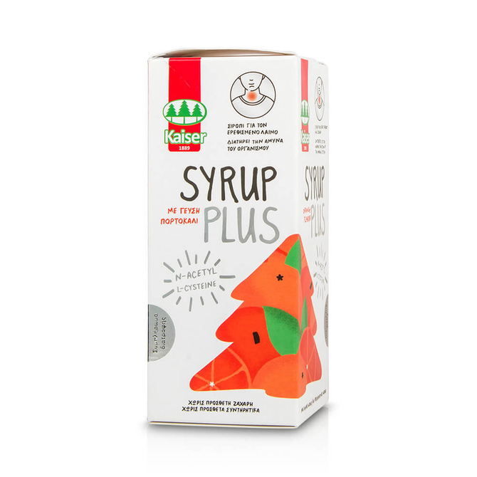 KAISER Syrup Plus Orange Flavor Αρωματικό Σιρόπι Με Γεύση Πορτοκάλι 200ml