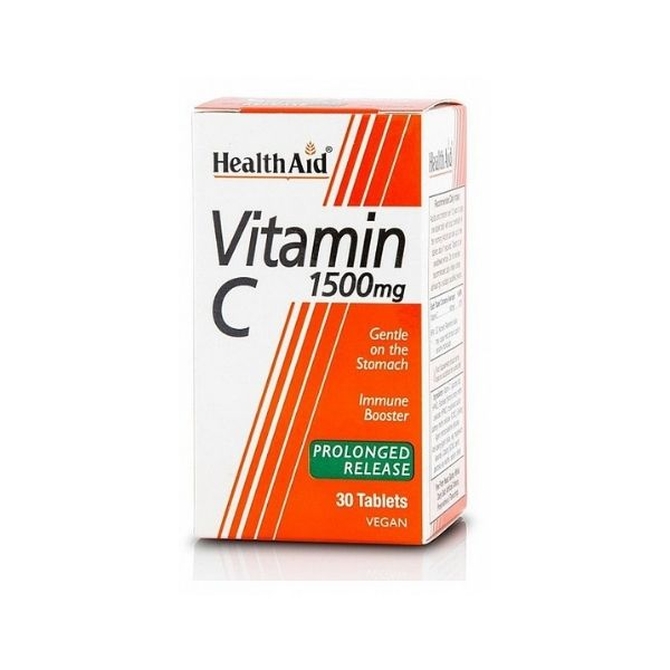 Health Aid Vitamin C 1500mg Prolonged Release  Βιταμίνη C βραδείας αποδέσμευσης 30 ταμπλέτες
