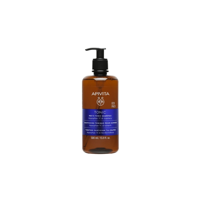 APIVITA Men's Tonic Shampoo Hippophae TC & Rosemary ECO PACK Σαμπουάν Για Την Ανδρική Τριχόπτωση 500ml