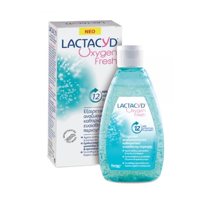 LACTACYD Oxygen Fresh Εξαιρετικά Αναζωγονητικό Καθαριστικό Ευαίσθητης Περιοχής 200ml