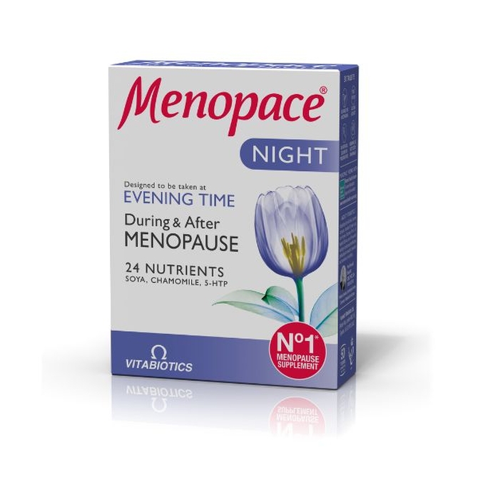 VITABIOTICS Menopace Night Συμπλήρωμα Διατροφής Για Την Περίοδο Της Εμμηνόπαυσης 30 ταμπλέτες