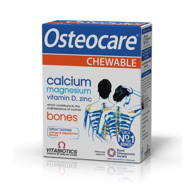 VITABIOTICS Osteocare Chewable Συμπλήρωμα Διατροφής Για Υγιή Οστά Μασώμενο 30 ταμπλέτες