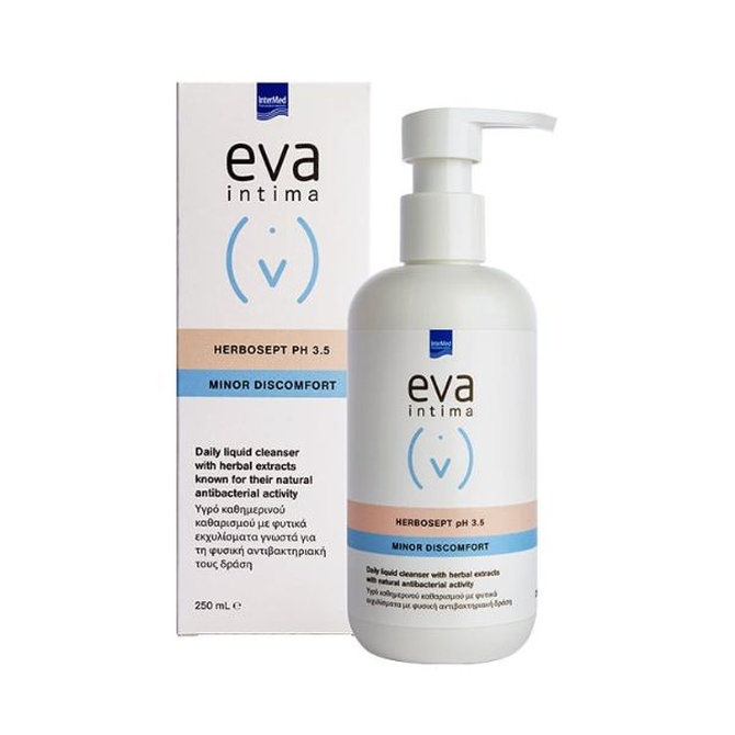 EVA Intima Wash Herbosept Καθαρισμός Ευαίσθητης Περιοχής Με Ήπια Αντιμικροβιακή Δράση 250ml