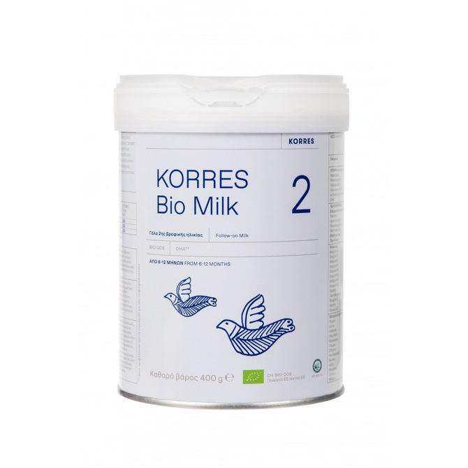 KORRES Bio Milk 2 Βιολογικό Αγελαδινό Γάλα 6-12m 400g