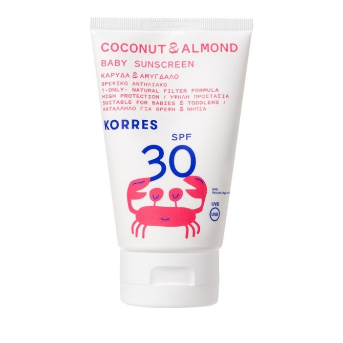 KORRES Coconut & Almond Baby Sunscreen Βρεφικό Αντηλιακό Καρύδα & Αμύγδαλο SPF30 100ml
