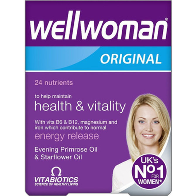 VITABIOTICS Wellwoman Original Πολυβιταμινούχο Συμπλήρωμα Ειδικά Σχεδιασμένο Για Την Γυναίκα 30 Κάψουλες