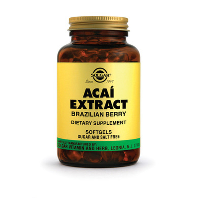 SOLGAR Acai Extract Για την Προστασία των Κυττάρων 60 Μαλακές Κάψουλες