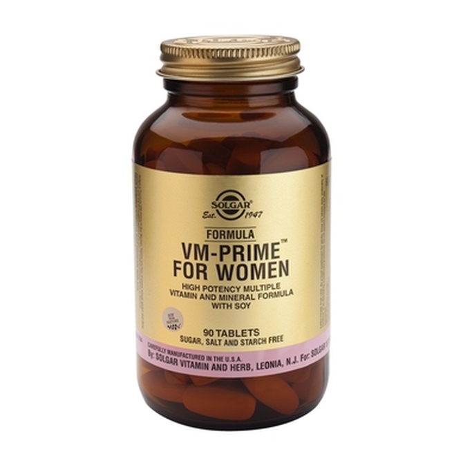 SOLGAR Formula VM-Prime For Women Πολυβιταμίνη για την Υποστήριξη του Γυναικείου Οργανισμού Απο την Εμμηνόπαυση 90 Δισκία