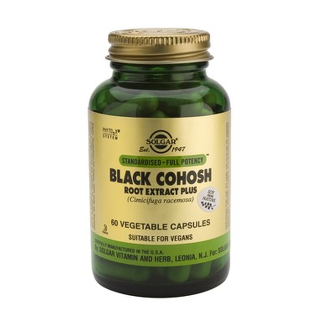 SOLGAR Black Cohosh Root Extract Plus Για Τα Συμπτώματα Της Εμμηνόπαυσης 60 Φυτοκάψουλες