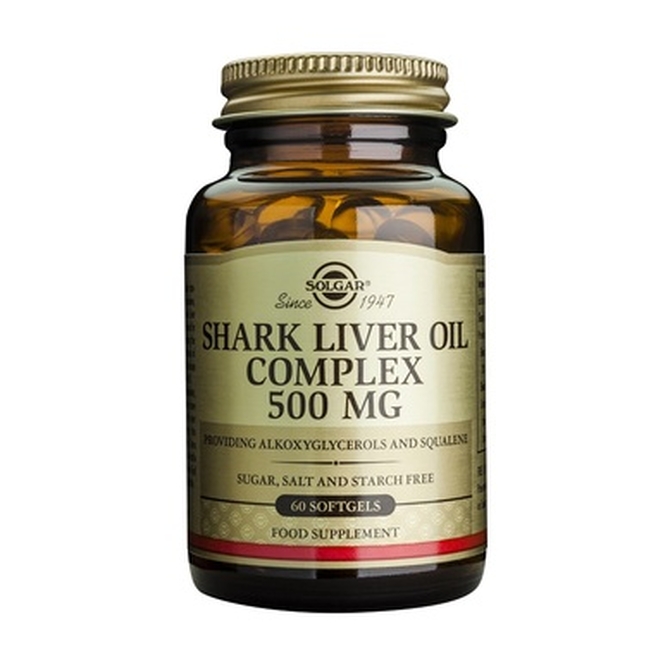 SOLGAR Shark Liver Oil Complex 500mg Για Ισχυρό Ανοσοποιητικό 60 Mαλακές Κάψουλες