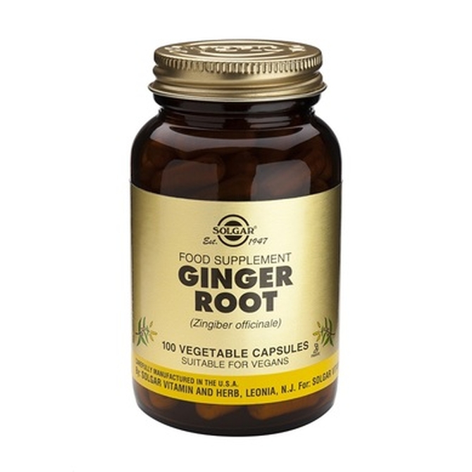 SOLGAR Ginger Root Για Υποβοήθηση της Πέψης και Καταπολέμηση της Ναυτίας 100 Φυτοκάψουλες