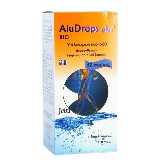 MEDICHROM AluDrops Plus Bio Πόσιμο Διάλυμα Με Υαλουρονικό Οξύ 100ml
