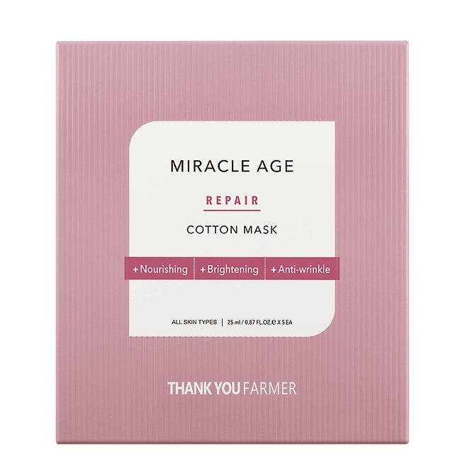 THANK YOU FARMER Miracle Age Repair Cotton Mask Υφασμάτινη Μάσκα Επανόρθωσης & Θρέψης 25ml