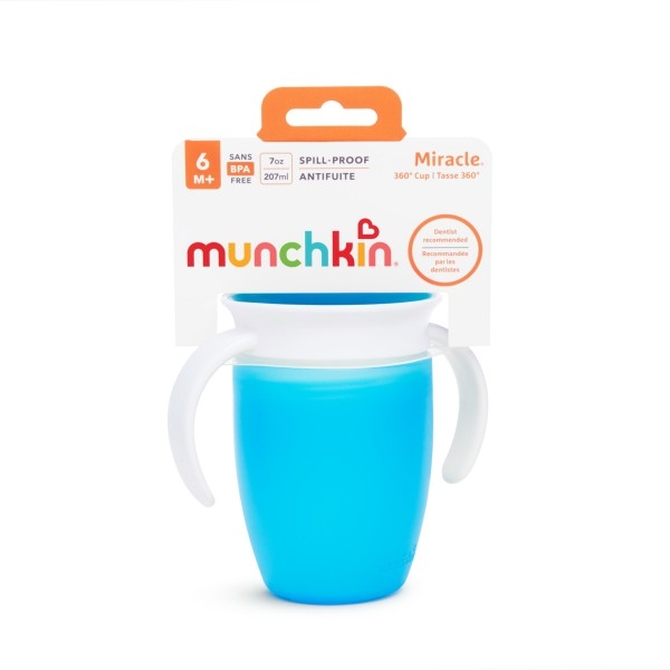MUNCHKIN Miracle Cup 360o Ποτηράκι Για Παιδιά Μπλε 6m+ 207ml