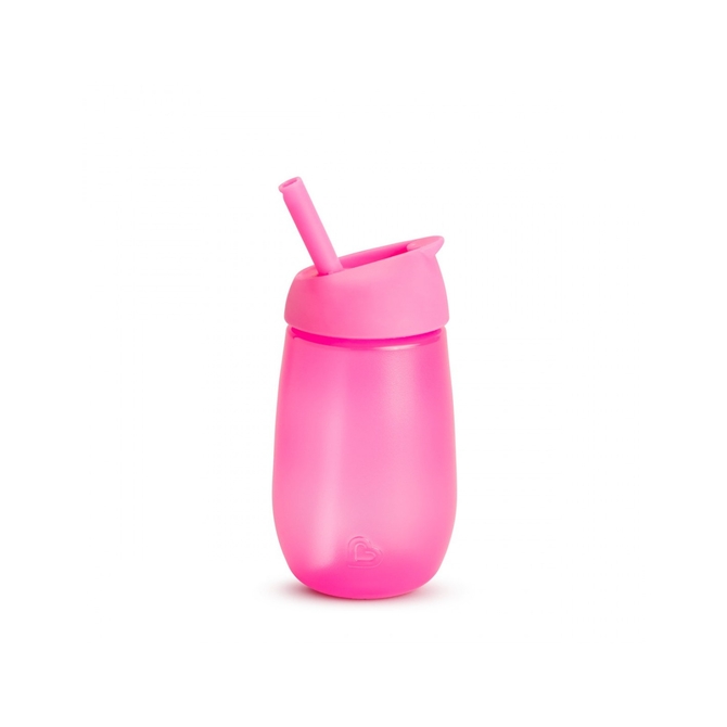 MUNCHKIN Simple Clean Straw Cup Κύπελλο Για Παιδιά Ροζ 12m+, 296ml
