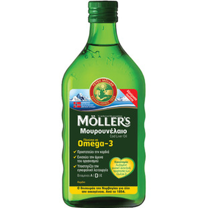 Möller’s Μουρουνέλαιο Cod Liver Oil Γεύση Λεμόνι 250ml