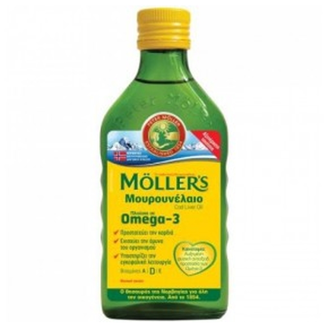 Möller’s Μουρουνέλαιο Cod Liver Oil Φυσική Γεύση 250ml