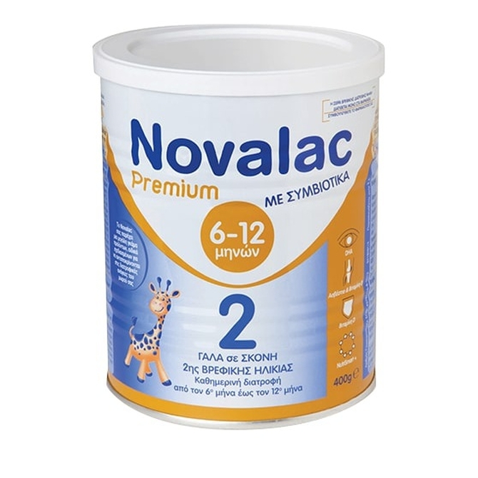 NOVALAC Premium 2 Γάλα 2ης Βρεφικής Ηλικίας Από Τον 6ο Έως Τον 12ο Μήνα 400gr