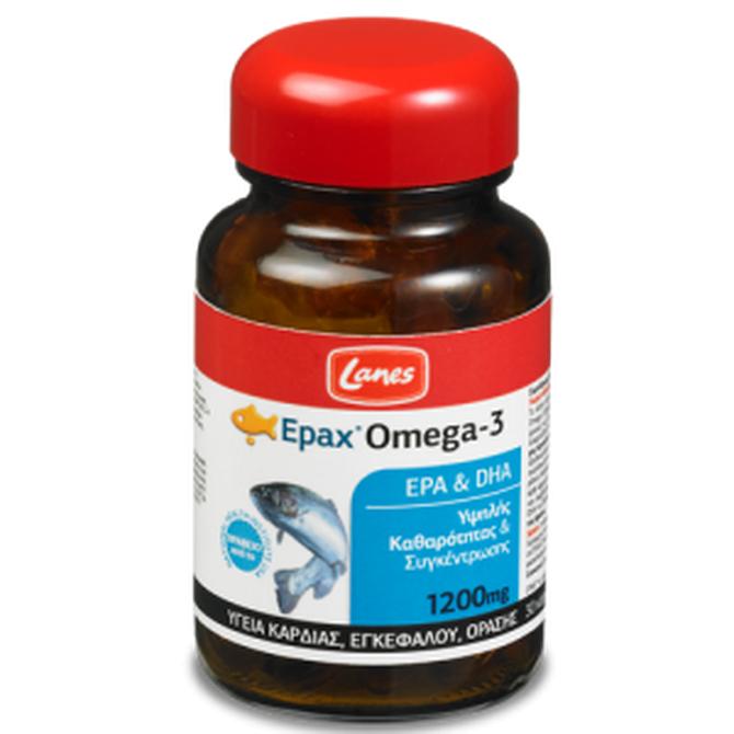 LANES- Epax® Omega-3 Βραβευμένη Βιταμίνη για την Καλή Λειτουργία της Καρδιάς 30 δισκία