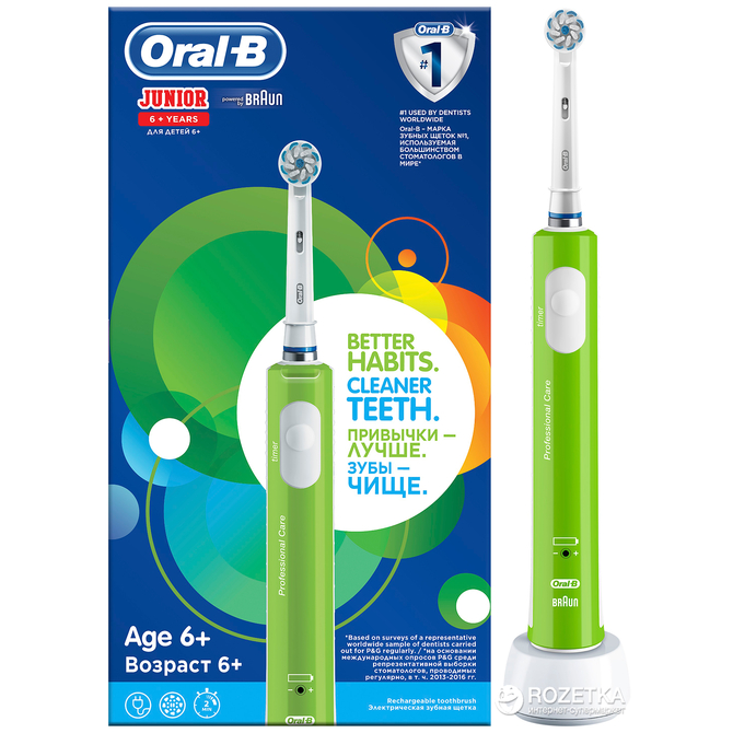 ORAL B Junior 6+ Ηλεκτρική Οδοντόβουρτσα Για Παιδιά Από 6 ετών 1τμχ