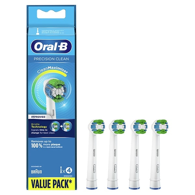 ORAL B Precision Clean Maximiser Ανταλλακτικές Κεφαλές Για Ηλεκτρική Οδοντόβουρτσα, 4 Κεφαλές