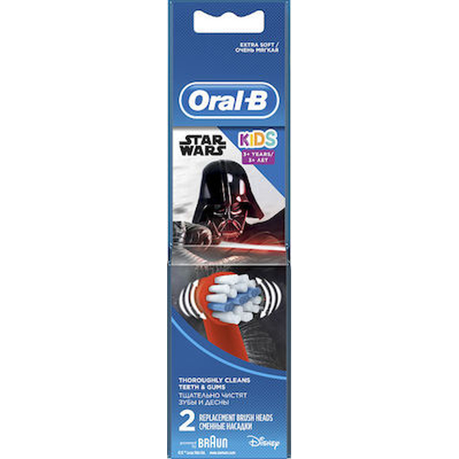 ORAL B Star Wars Ανταλλακτικές Κεφαλές Για Ηλεκτρική Οδοντόβουρτσα Για Παιδιά 3+ 2 κεφαλές