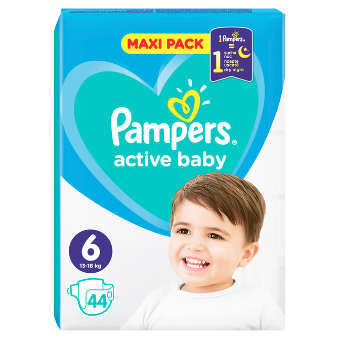 Pampers Active Baby No 6 (13-18kg) 44τμχ
