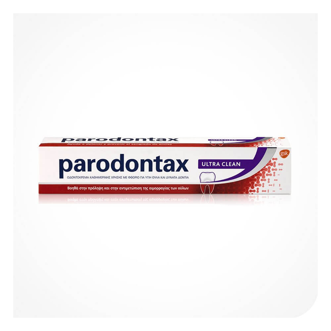 PARADONTAX Ultra Clean Οδοντόκρεμα Για Την Αντιμετώπιση Της Αιμορραγίας Των Ούλων 75ml
