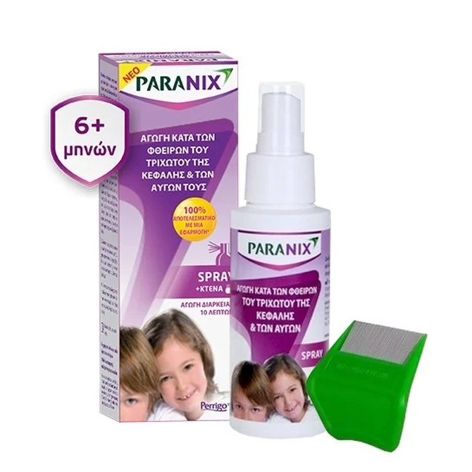 PARANIX Spray Αγωγή Κατά του Τριχωτού Της Κεφαλής & Των Αυγών Τους 100 ml