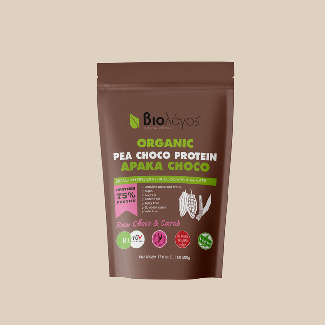 ΒΙΟΛΟΓΟΣ ORGANIC PEA CHOCO PROTEIN Βιολογική Πρωτεΐνη Αρακά Choco 500gr