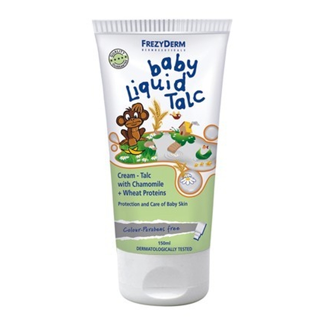 FREZYDERM Baby Liquid Talc - Κρεμώδες Ταλκ για την Περιποίηση της Βρεφικής και Παιδικής Επιδερμίδας 150ml