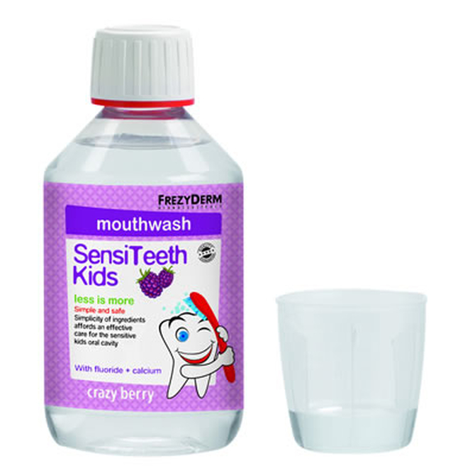 FREZYDERM SensiTeeth Kids Mouthwash - Παιδικό Στοματικό Διάλυμα Για την Τερηδόνα 250ml