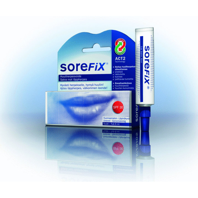 SOREFIX Balm Βάλσαμο Χειλιών Για Αντιμετώπιση και Πρόληψη Από τον Επιχείλιο Έρπητα SPF30 6ml