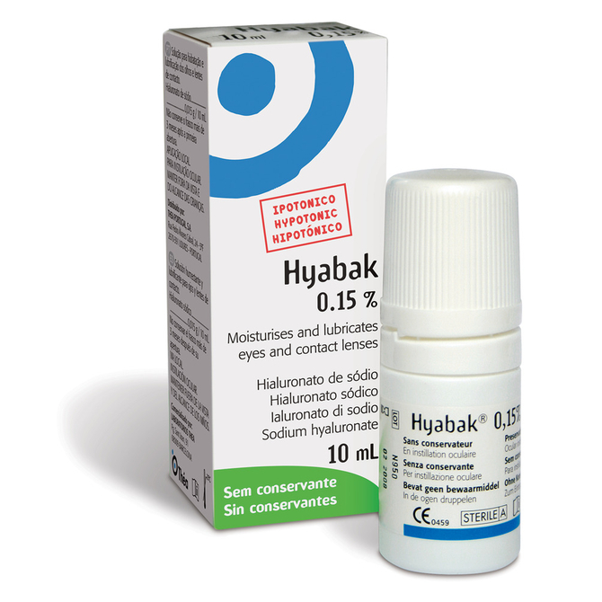 THEA Hyabak 0.15% Οφθαλμικές Σταγόνες Υαλουρονικού Νατρίου 10ml